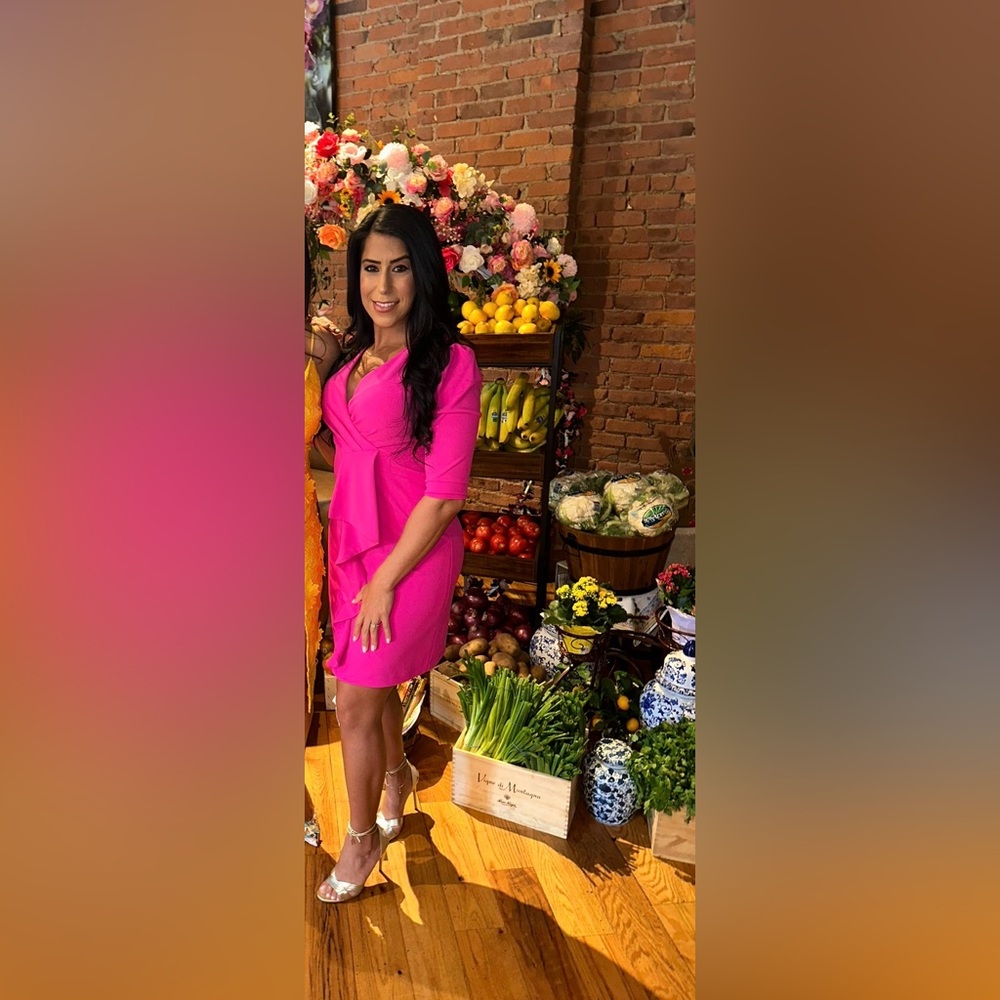 Julia Jordan Vibrant Pink Asymmetrical Dress